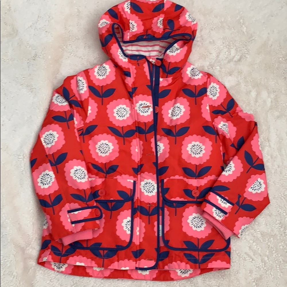 Mini Boden floral rain jacket